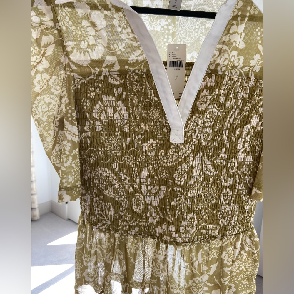 NWT New Maeve Anthropologie Small pullon top collared
